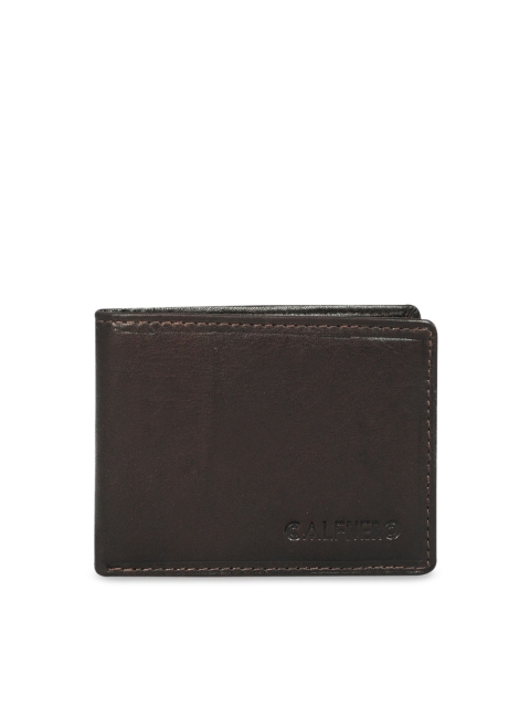

CALFNERO Brown Solid Genuine Leather Two Fold Wallet