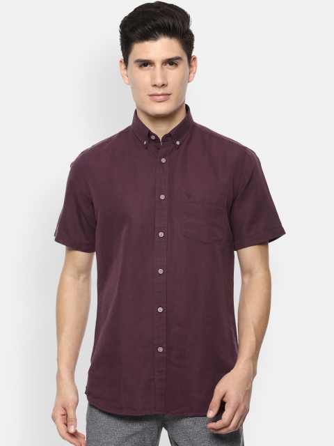 

Van Heusen Sport Men Maroon Slim Fit Solid Casual Shirt