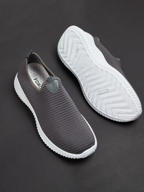 

Forca Men Grey Woven Design Slip-On Sneakers