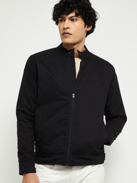 

max Men Black Solid Tailored Jacket