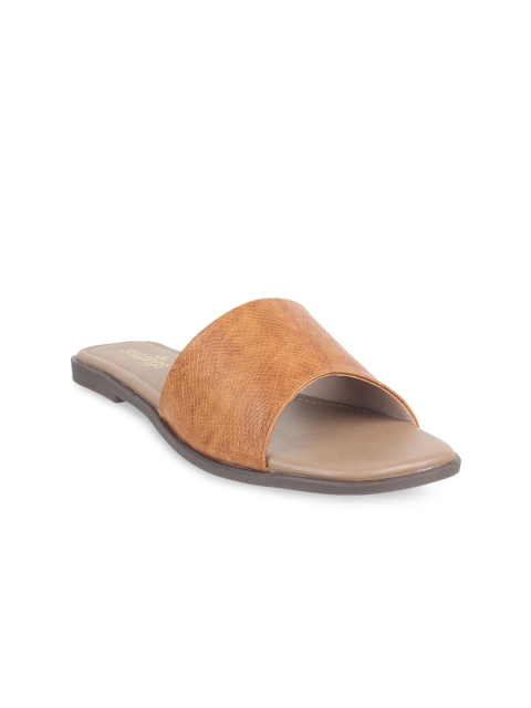 

STEPpings Women Tan Solid Open Toe Flats