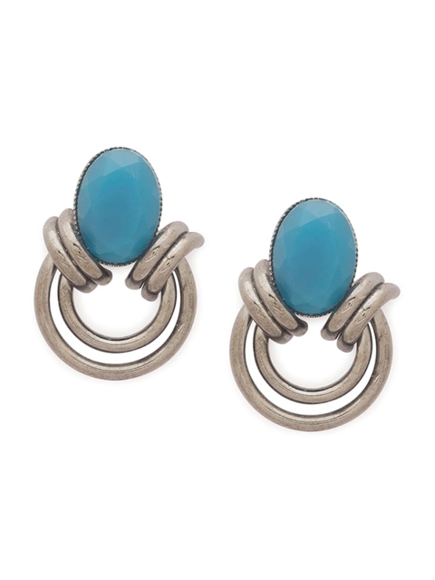 

Globus Silver-Toned & Blue Classic Studs