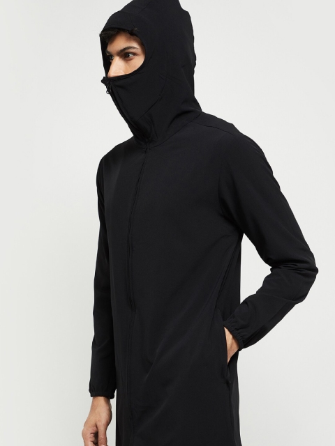 

max Men Black Solid Longline Tailored Jacket