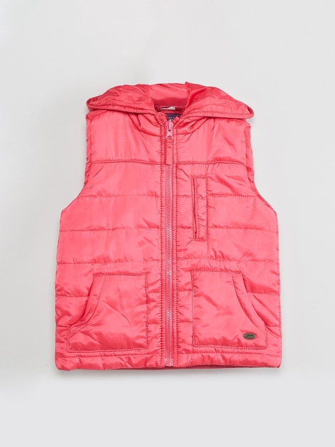 

max Girls Fuchsia Solid Padded Jacket