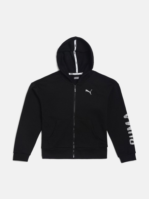 

Puma Girls Black Printed Alpha Sweat Jacket