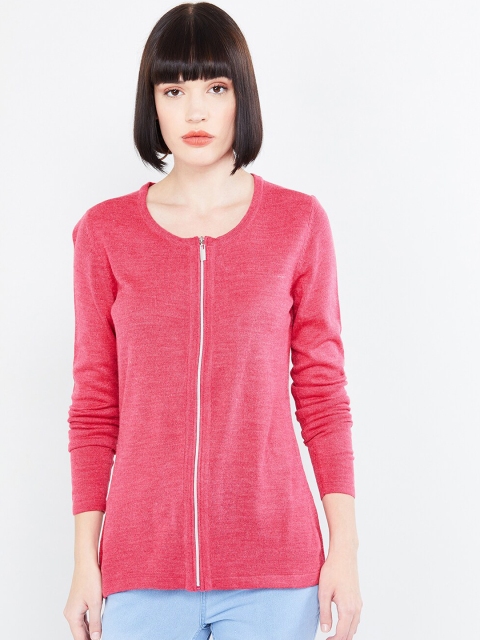 

max Women Fuchsia Pink Solid Sweater