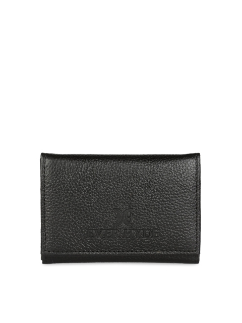 

EVER HYDE Men Black Premium Leather Card Holder