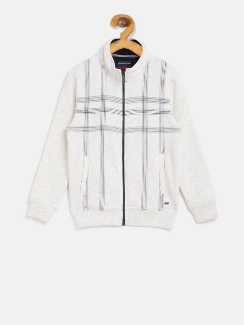 

Crimsoune Club Boys White Checked Sweatshirt