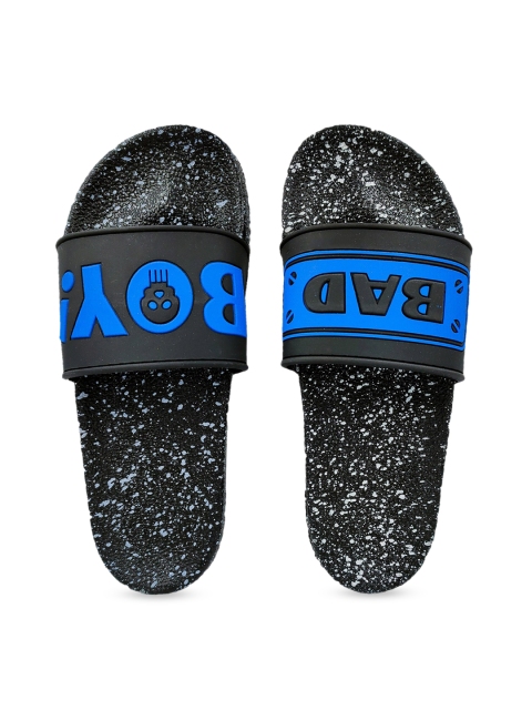 

Pampy Angel Men Blue & Black BadBoy Printed Sliders