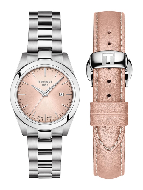 

TISSOT Women Pink & Silver-Toned Analogue Watch T1320101133100