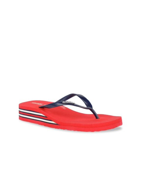 

Bata Women Red And Navy Blue Flip-Flops
