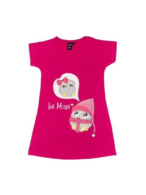 

Todd N Teen Girls Pink & Grey Printed Nightdress