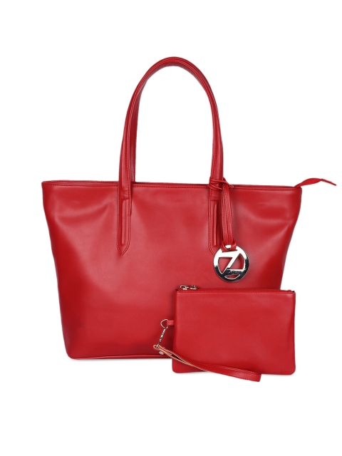 

OsaiZ Red Solid Tote Bag