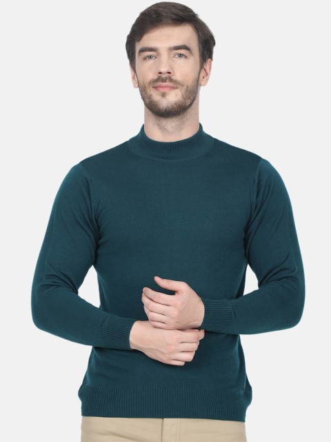 

Monte Carlo Men Teal Blue Solid Pullover