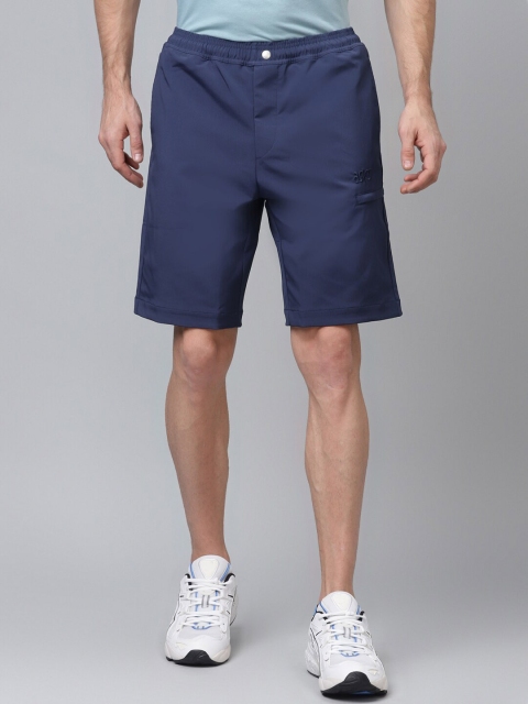 

ASICS Men Navy Blue Solid WVN WORKS Sports Walking Shorts