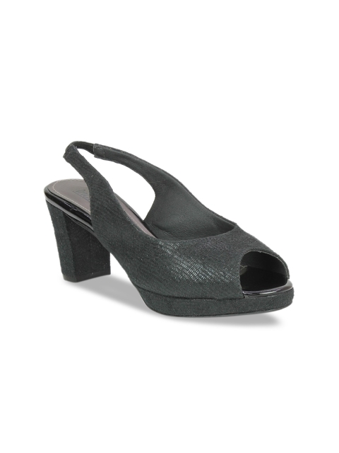 

Inc 5 Women Black Solid Peep Toes