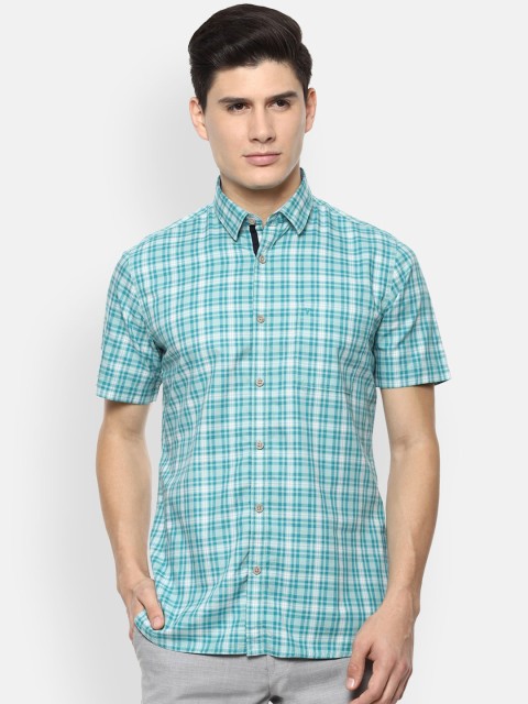 

Van Heusen Sport Men Blue & White Slim Fit Checked Casual Shirt