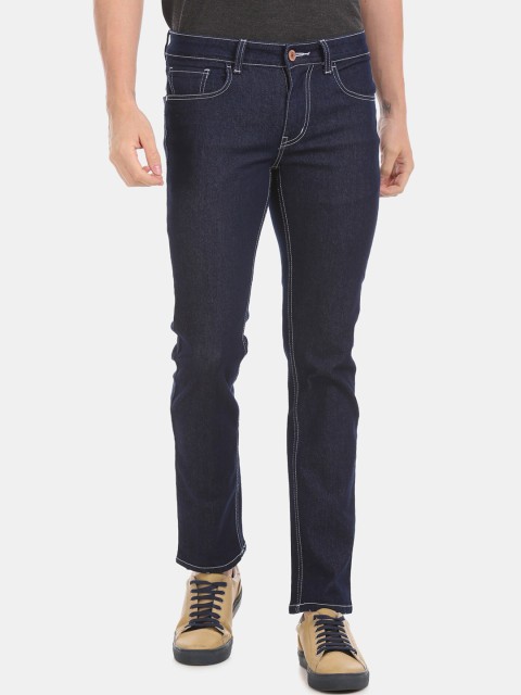 

Newport Men Navy Blue Slim Fit Mid-Rise Clean Look Jeans