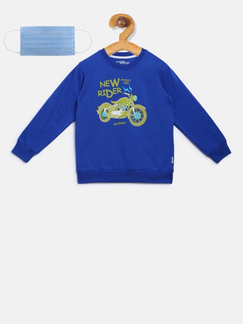 

Lil Tomatoes Boys Blue Printed Sweatshirt