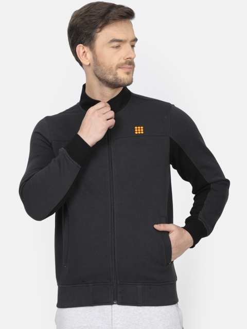 

rock.it Men Grey & Black Solid Tracksuit