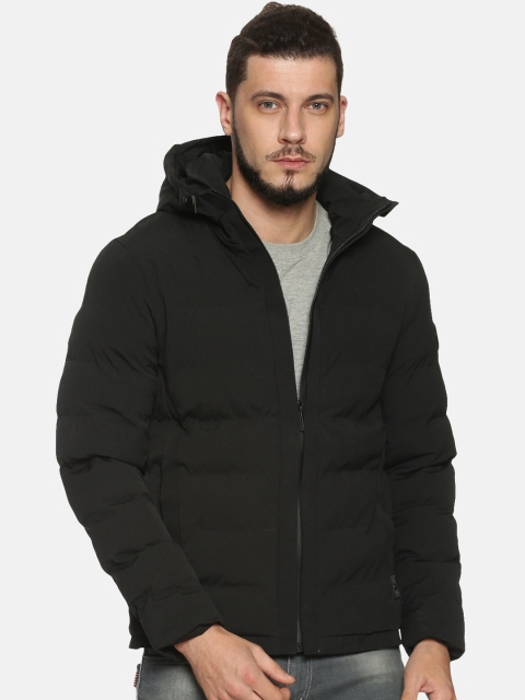

SHOWOFF Men Black Solid Padded Jacket