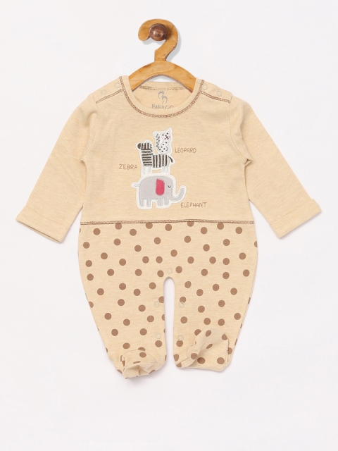 

Baby Go Beige Regular Fit Cotton Romper