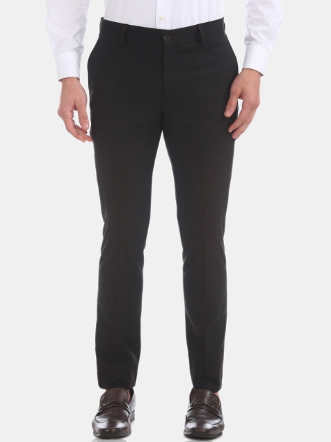

Excalibur Men Black Super Slim Fit Solid Formal Trousers
