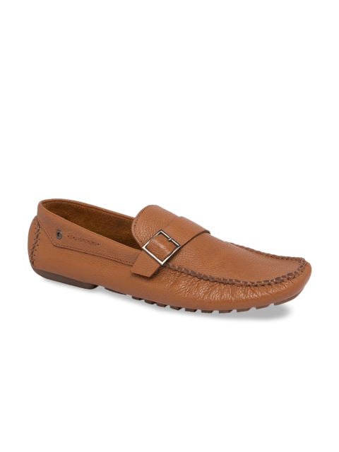 

Regal Men Tan Brown Leather Driving Shoes