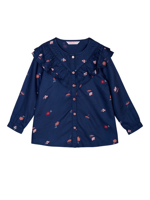 

Budding Bees Girls Blue Printed Top
