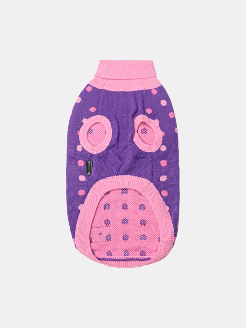 

Heads Up For Tails Purple & Pink Polka Dot Dog Sweater