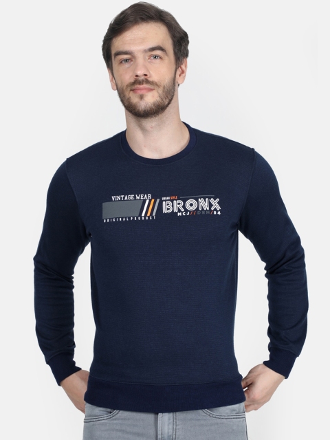 

Monte Carlo Men Navy Blue Printed Sweatshirt