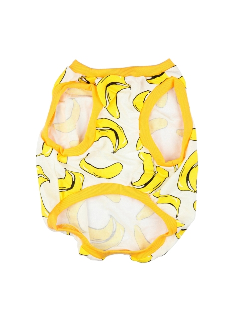 

Pawsindia Yellow Lets Go Banana Medium Tee For Dog