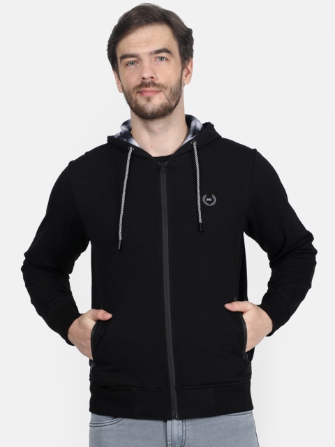 

Monte Carlo Men Black Solid Hooded Sweatshirt