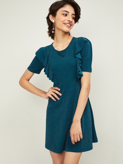 

Ginger by Lifestyle Women Green Solid A-Line Dress