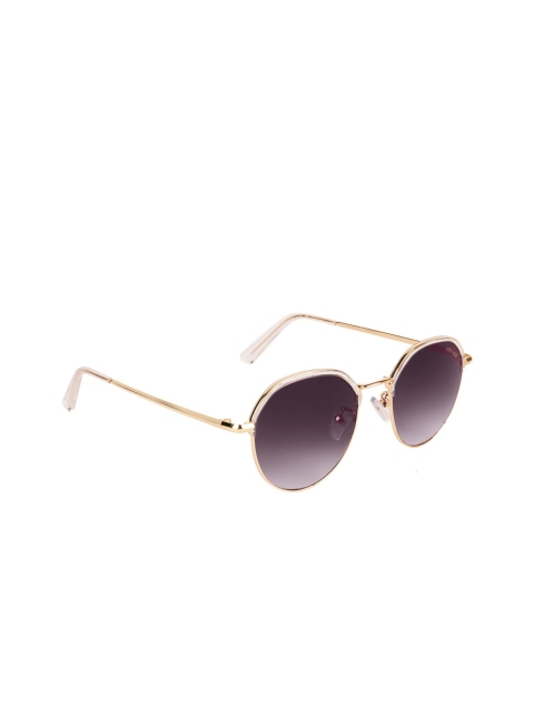 

Voyage Unisex Purple & Gold-Toned UV Protected Lens Round Sunglasses B80408MG3480