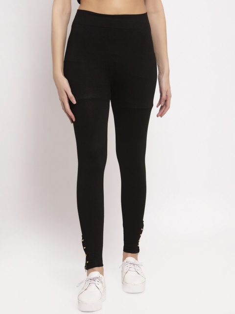 

KLOTTHE Women Black Solid Skinny-Fit Sustainable Treggings