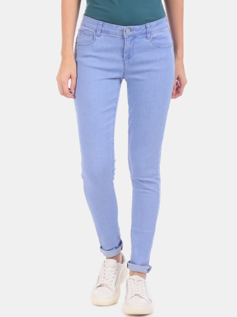 

Cherokee Women Blue Slim Fit Mid-Rise Clean Look Stretchable Jeans