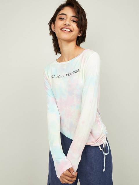 

Ginger by Lifestyle Women Blue Dyed Top