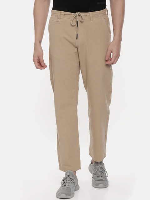 

Breakbounce Men Beige Comfort Regular Fit Solid Trousers