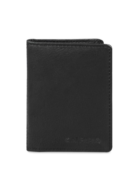 

CALFNERO Black Solid Genuine Leather Card Holder