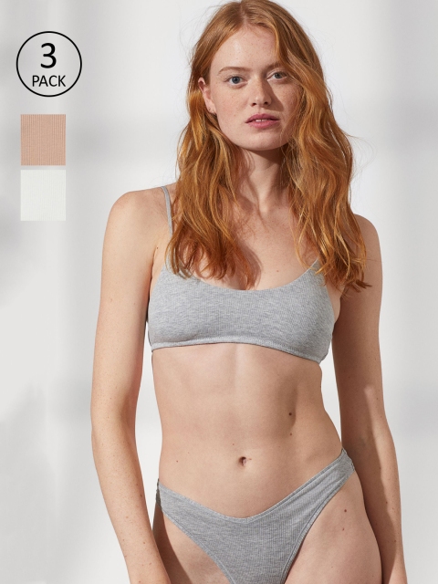 

H&M 3-Pack Jersey Brazilian Briefs 0931635002, White