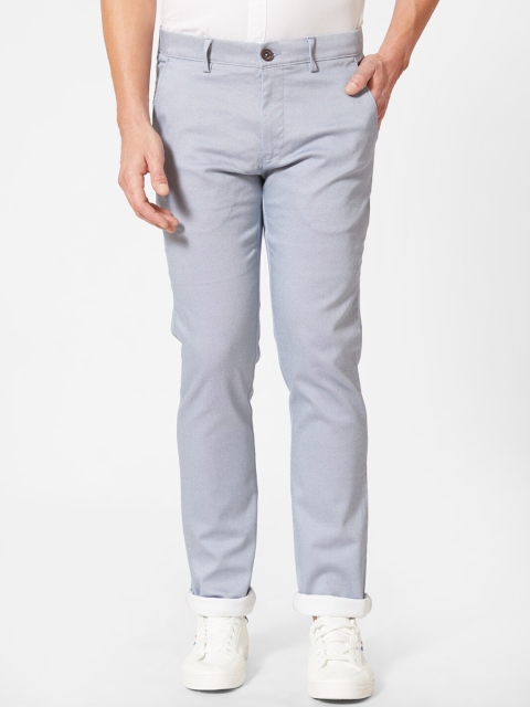 

J Hampstead Men Navy Blue Regular Fit Solid Regular Trousers
