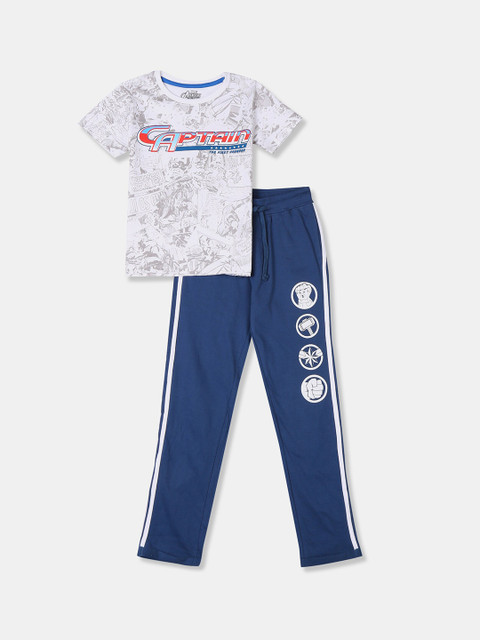 

Colt Boys White & Blue T-Shirt With Track Pants Set, Assorted