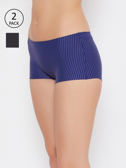 

SECRETS BY ZEROKAATA Women Pack Of 2 Assorted Woven Boxer-Style Briefs SZPTY685B