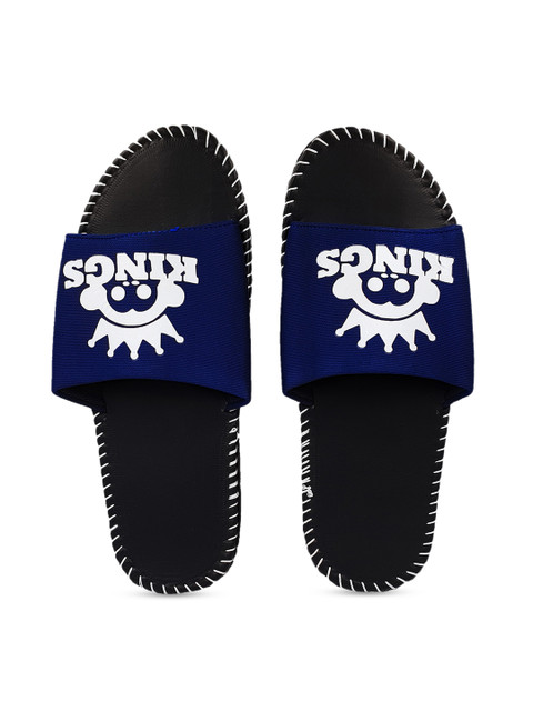 

Pampy Angel Men Blue, Black & White Printed Sliders