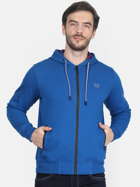 

Monte Carlo Men Blue Solid Hooded Sweatshirt