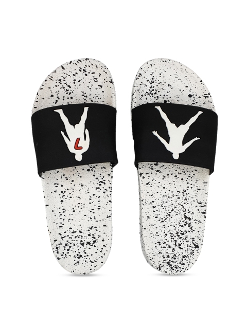 

Pampy Angel Men White & Black Printed Sliders
