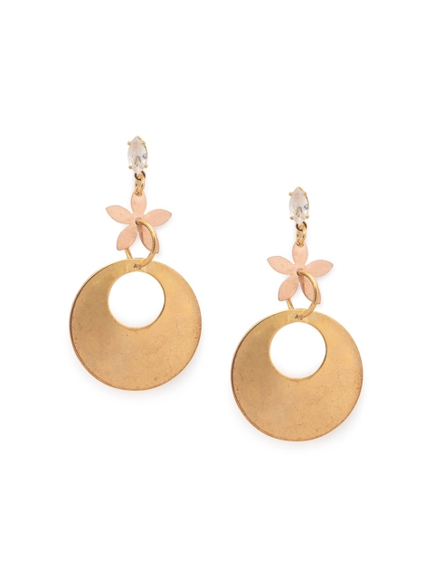 

Globus Gold-Plated Circular Drop Earrings