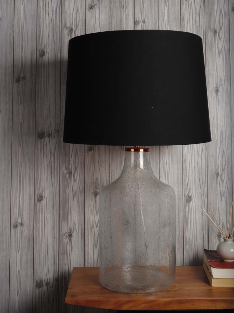 

Grated Ginger Black Solid Contemporary Table Lamp with Shade