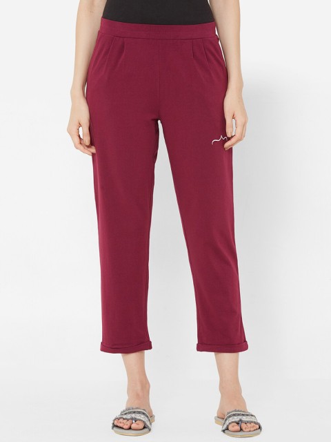 

Mystere Paris Women Maroon Solid Lounge Pants